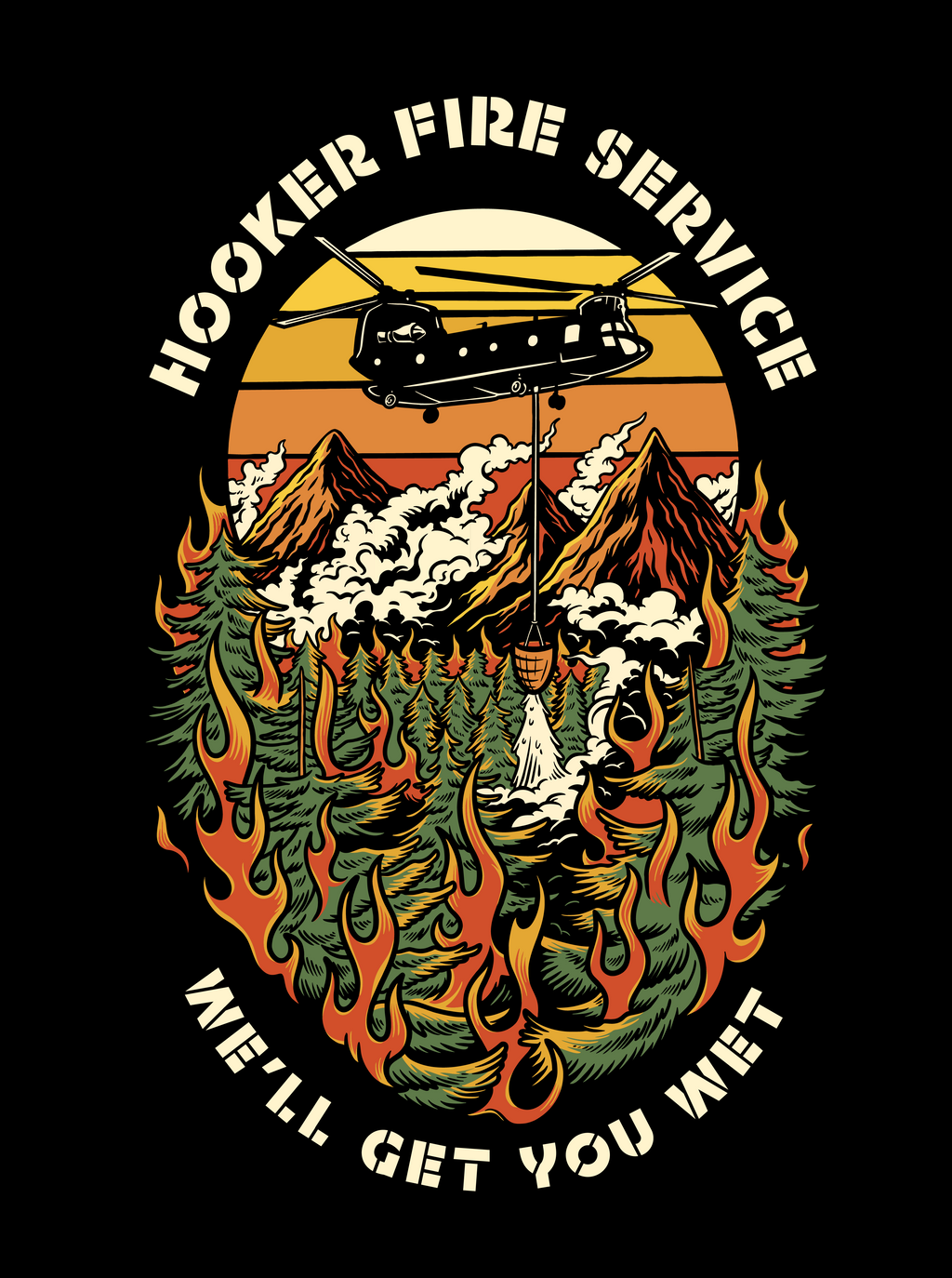 Hooker Fire Service Flag