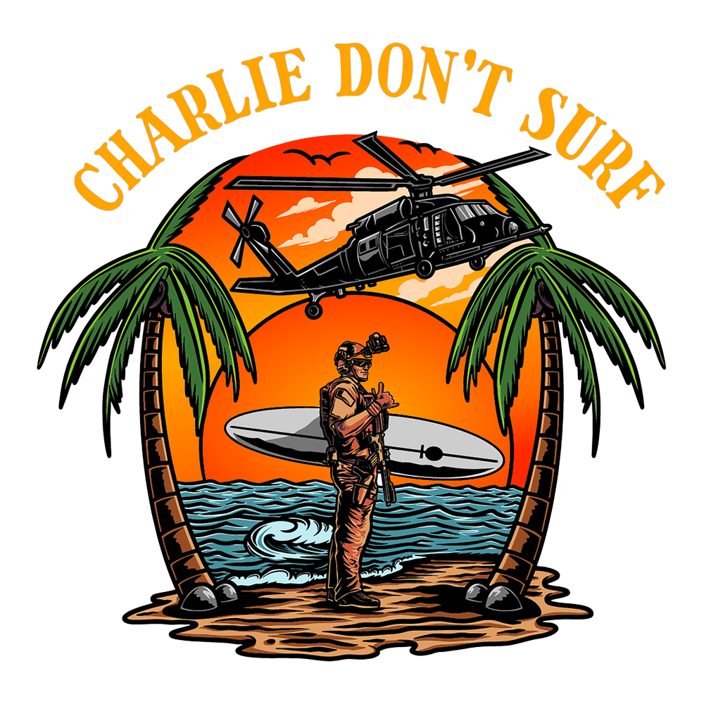 Charlie Don't Surf design