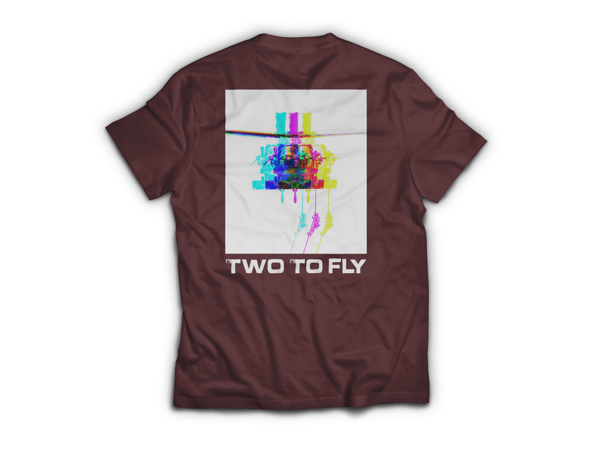 3D MH60 T-Shirt — Maroon, back