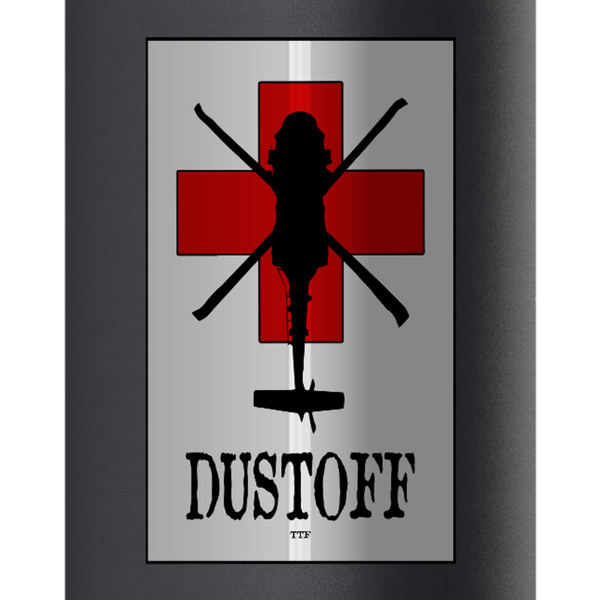 DUSTOFF V2 32oz Water Bottle — Black, detail