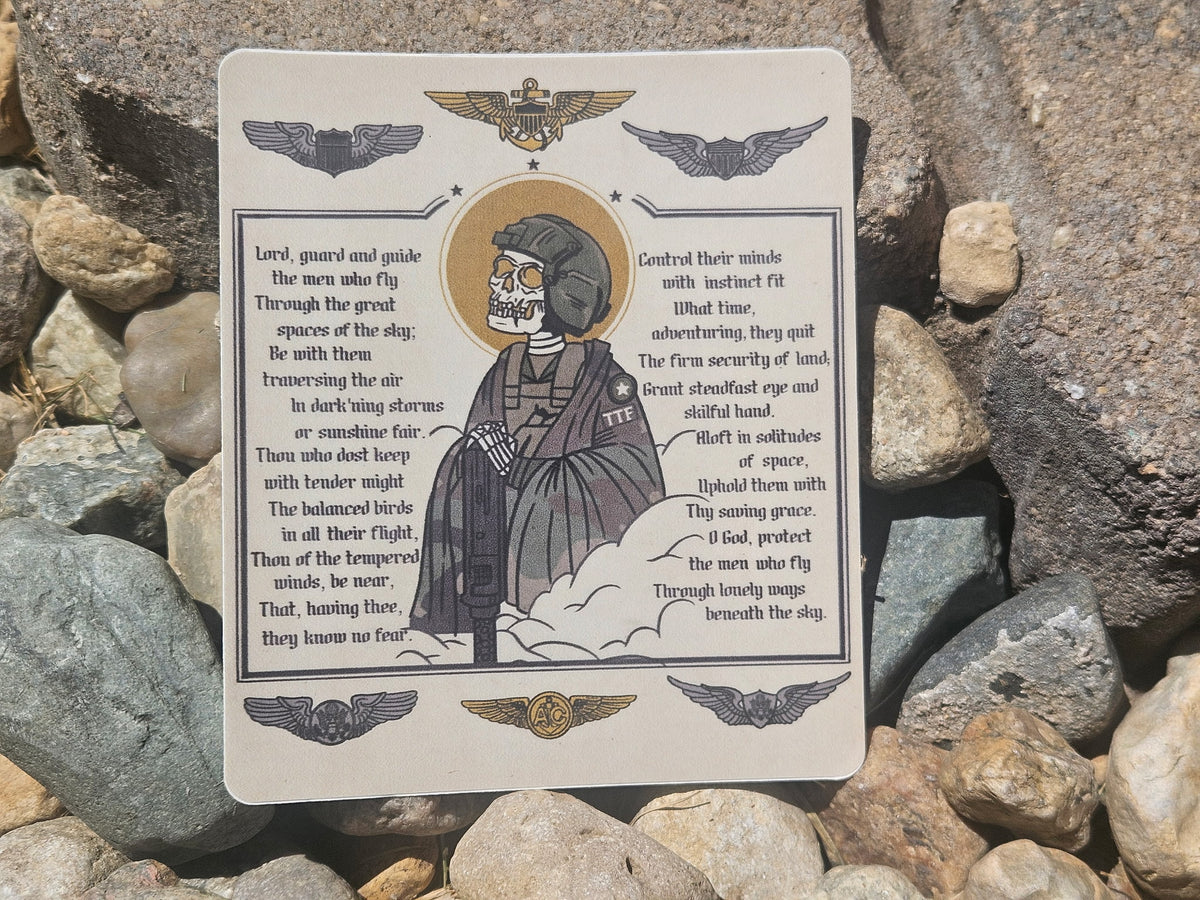 Aviator Prayer Sticker