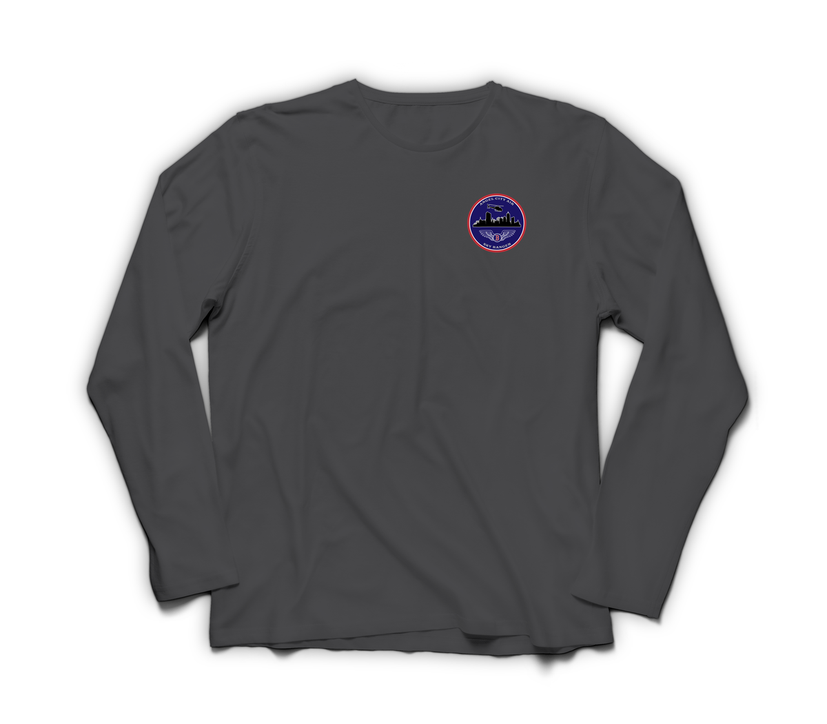 Angel City Air Long Sleeve — Dark Heather, front