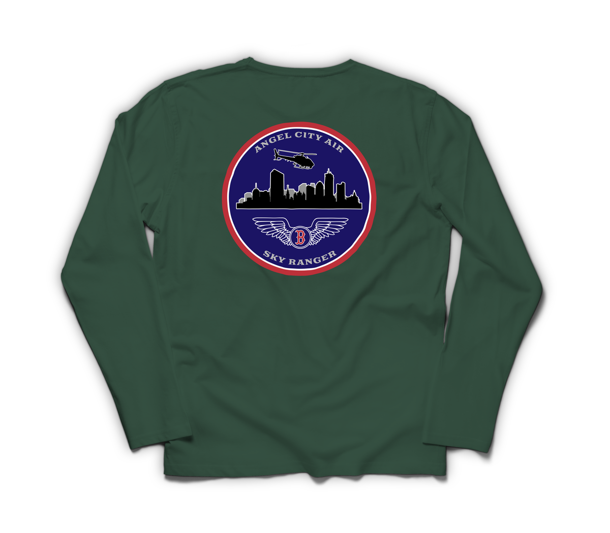 Angel City Air Long Sleeve — Forrest Green, back