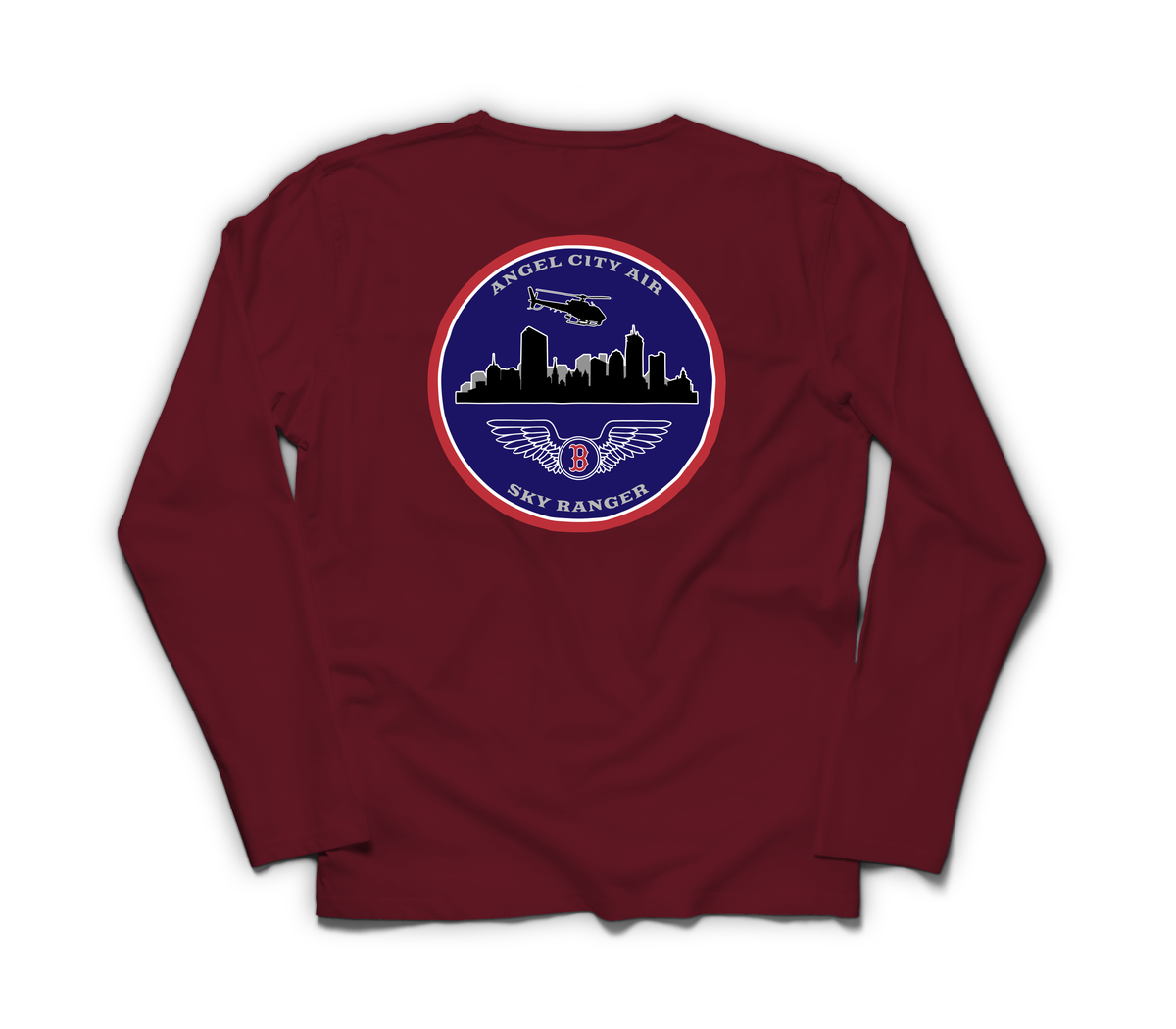 Angel City Air Long Sleeve — Maroon, back