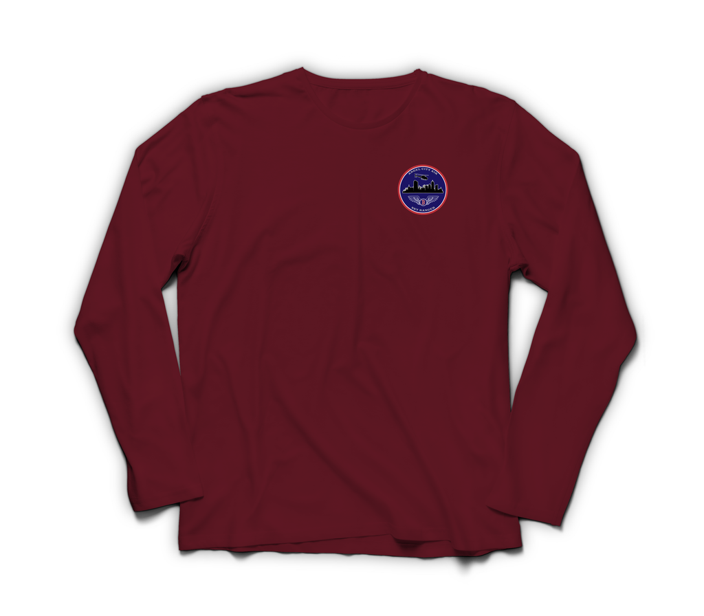 Angel City Air Long Sleeve — Maroon, front