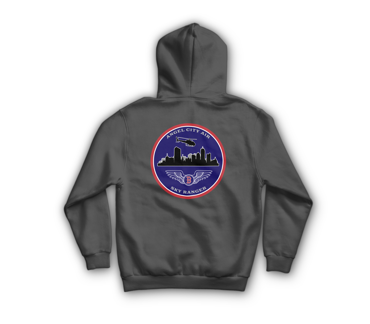 Angel City Air Hoodie — Charcoal, back