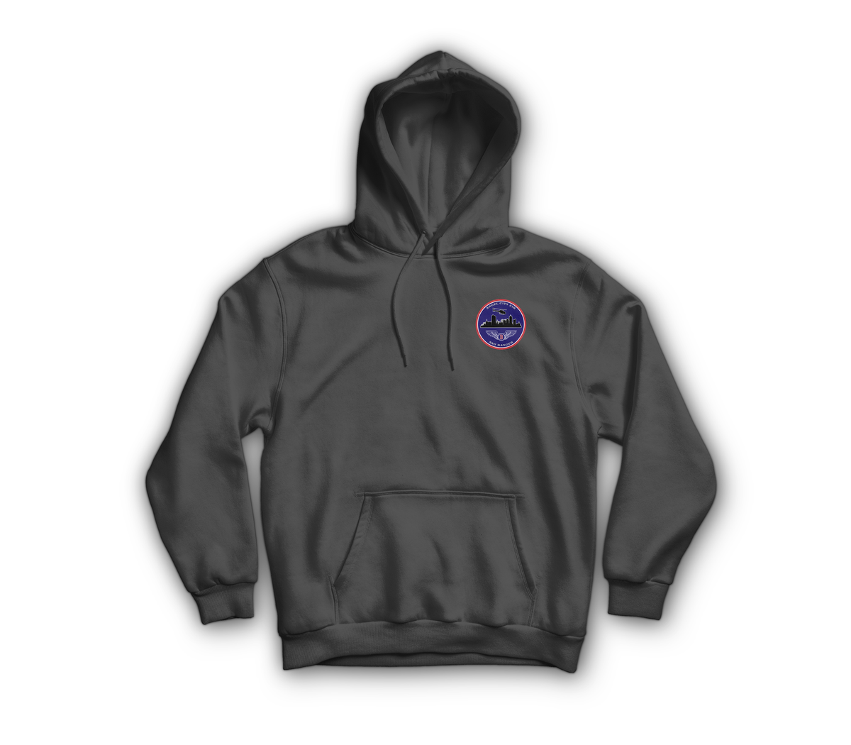 Angel City Air Hoodie — Charcoal, front