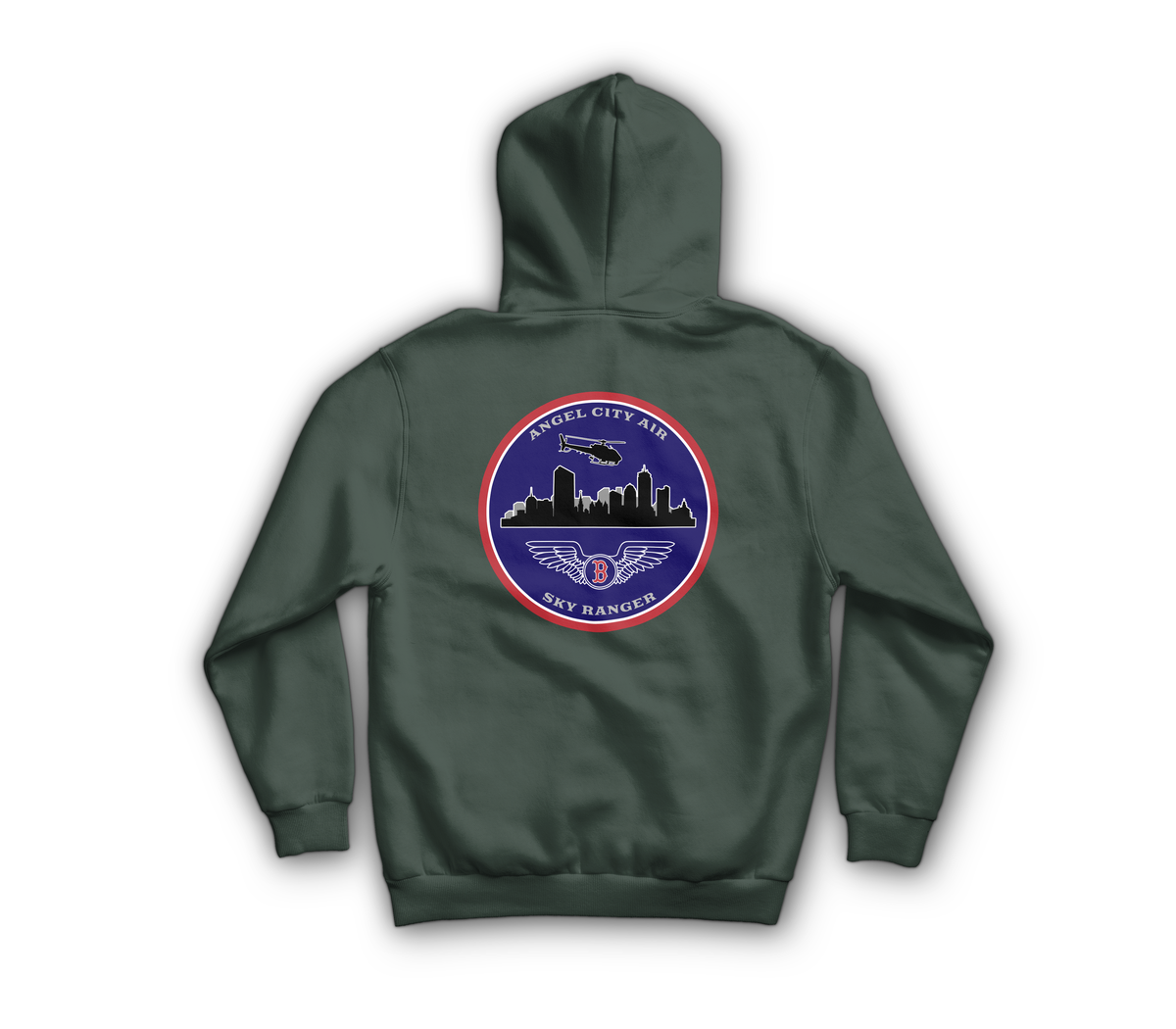 Angel City Air Hoodie — Forrest Green, back