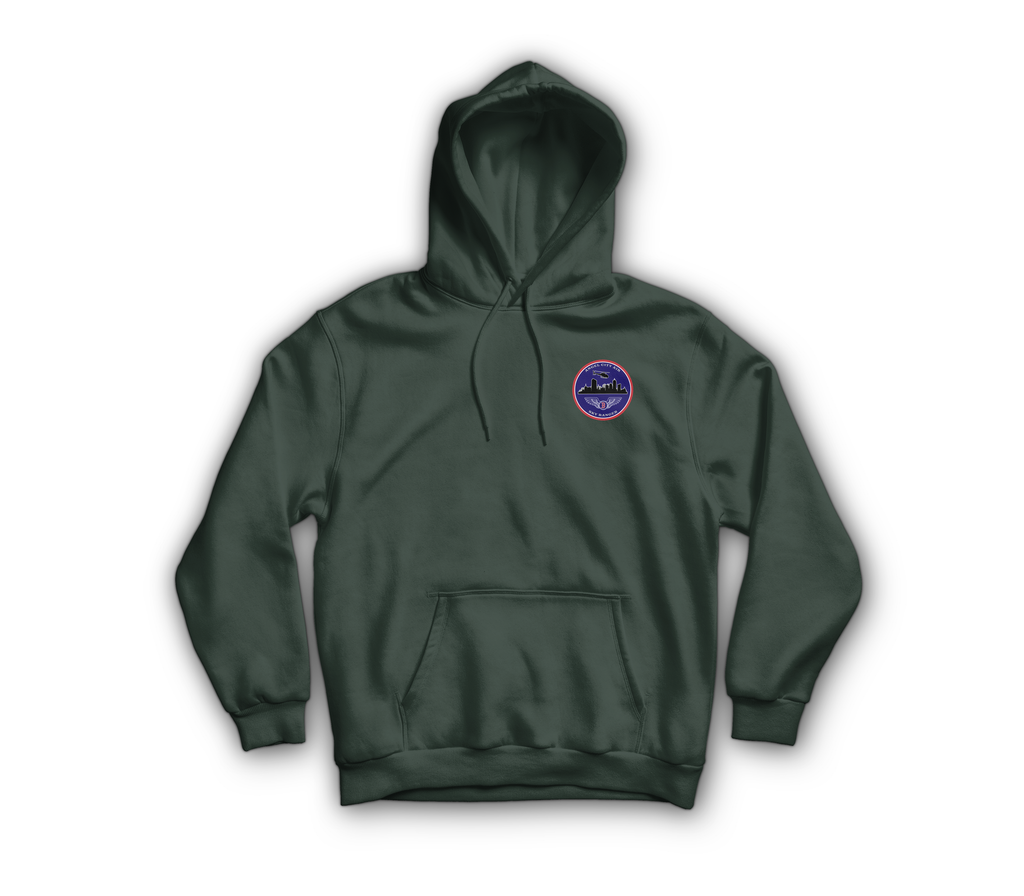 Angel City Air Hoodie — Forrest Green, front