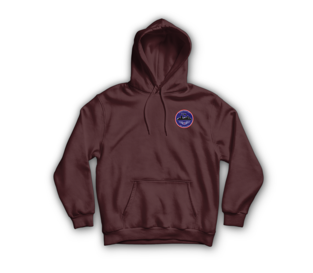 Angel City Air Hoodie — Maroon, front