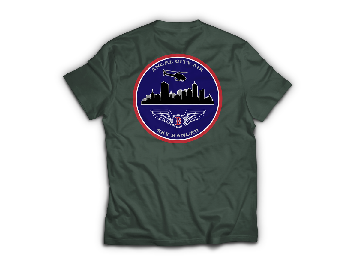Angel City Air T-Shirt — Forrest Green, back