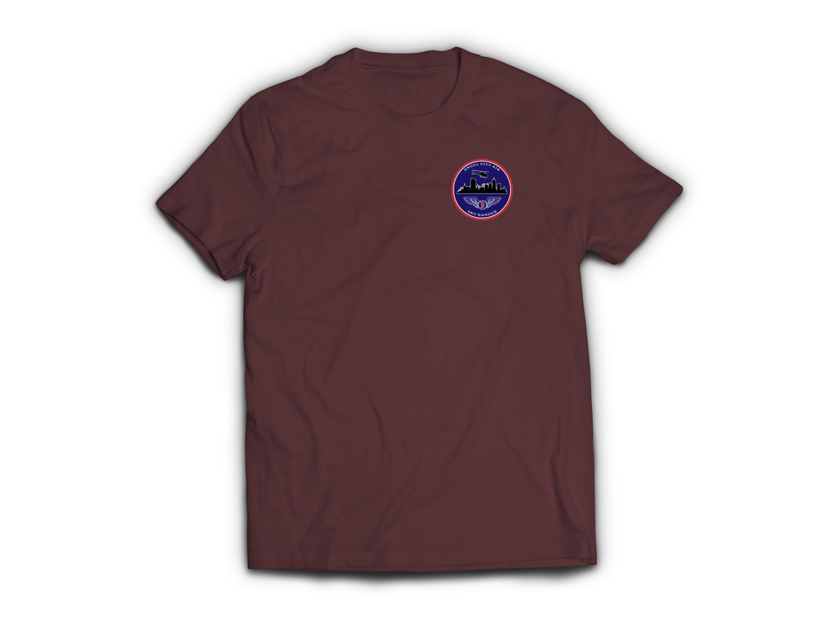 Angel City Air T-Shirt — Maroon, front