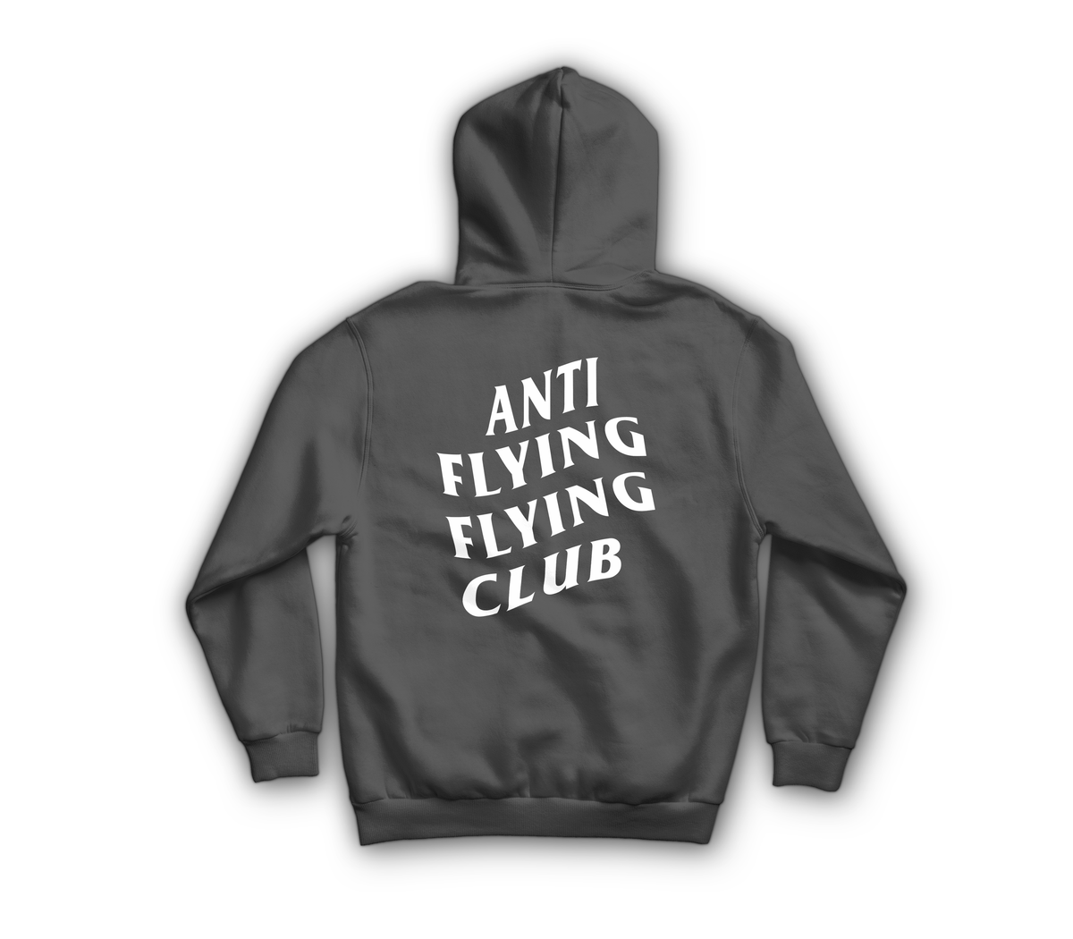 Anti Flying Hoodie — Charcoal, back
