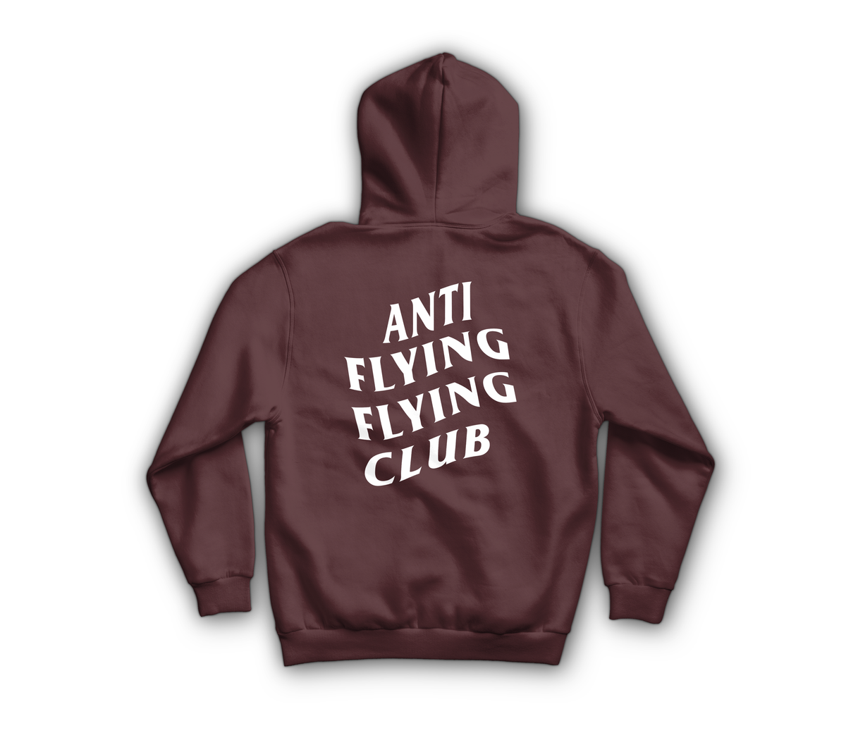 Anti Flying Hoodie — Maroon, back