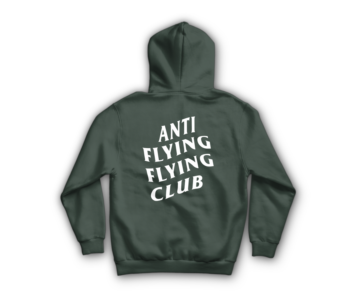 Anti Flying Zip Hoodie — Forrest Green, back