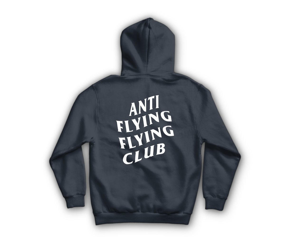 Anti Flying Zip Hoodie — Navy, back