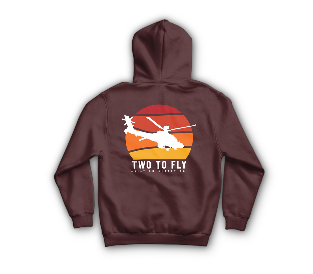 Apache Sunset Hoodie — Maroon, back