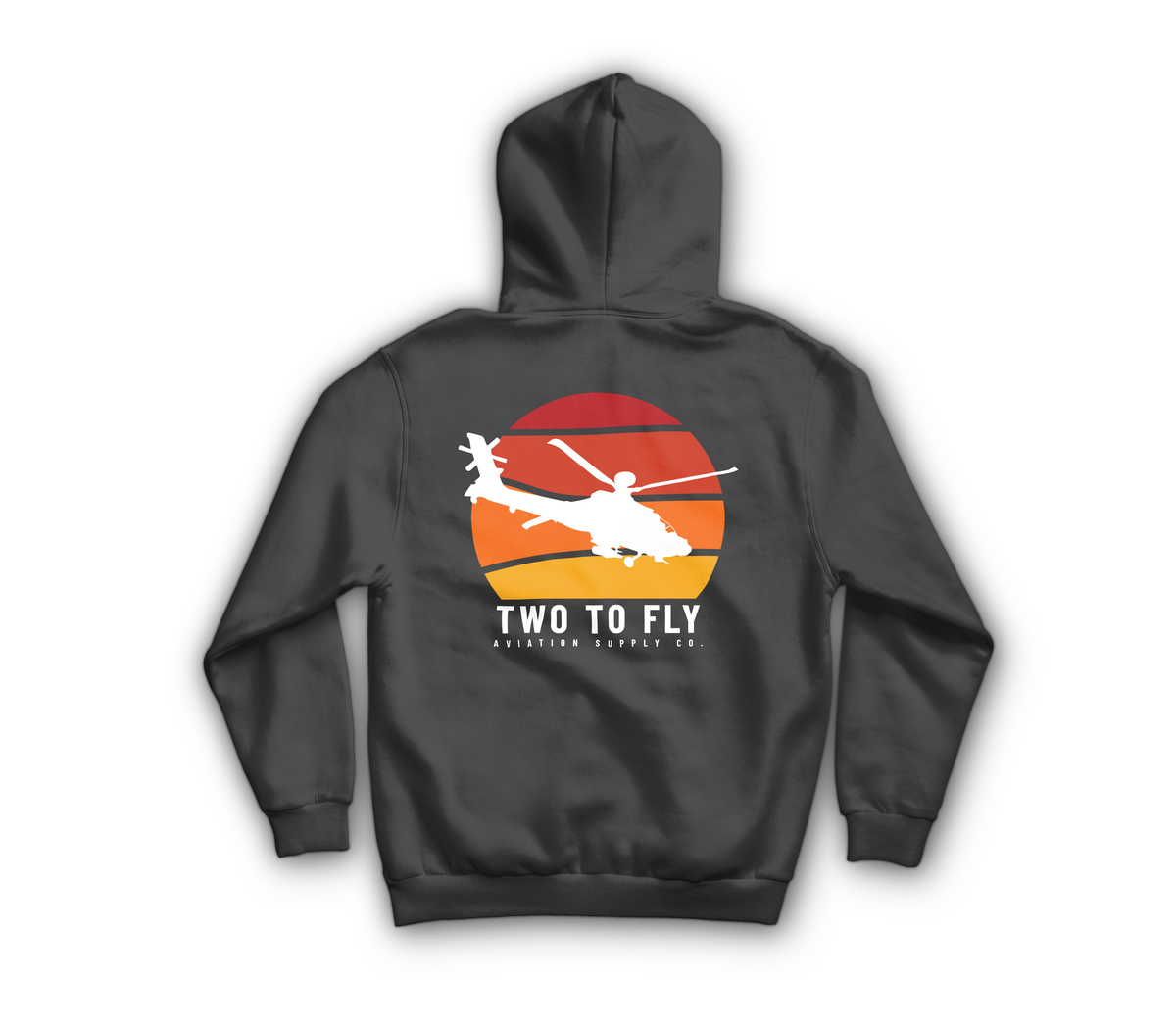 Apache Sunset Zip Hoodie — Dark Heather, back