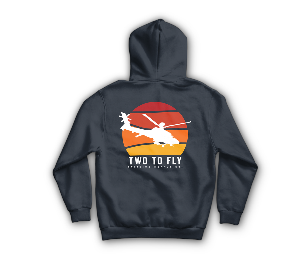 Apache Sunset Zip Hoodie — Navy, back