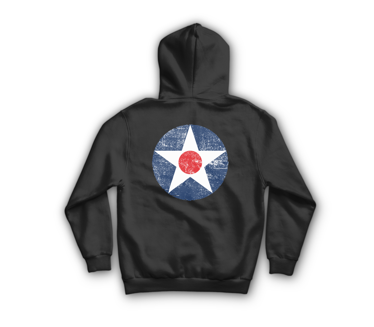 Army Air Corps Hoodie — Black, back