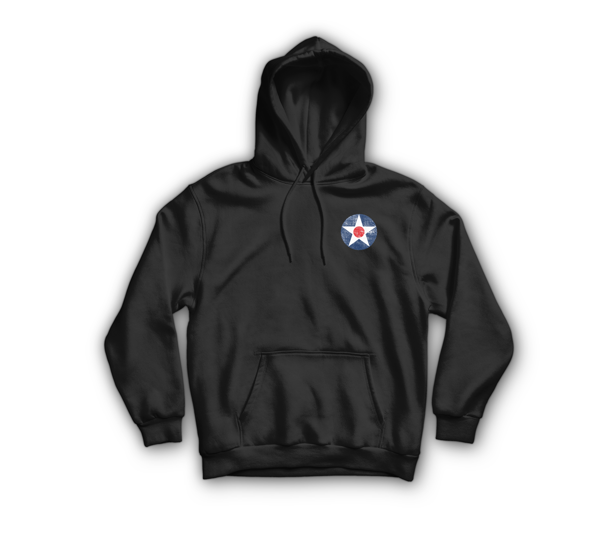 Army Air Corps Hoodie — Black, front