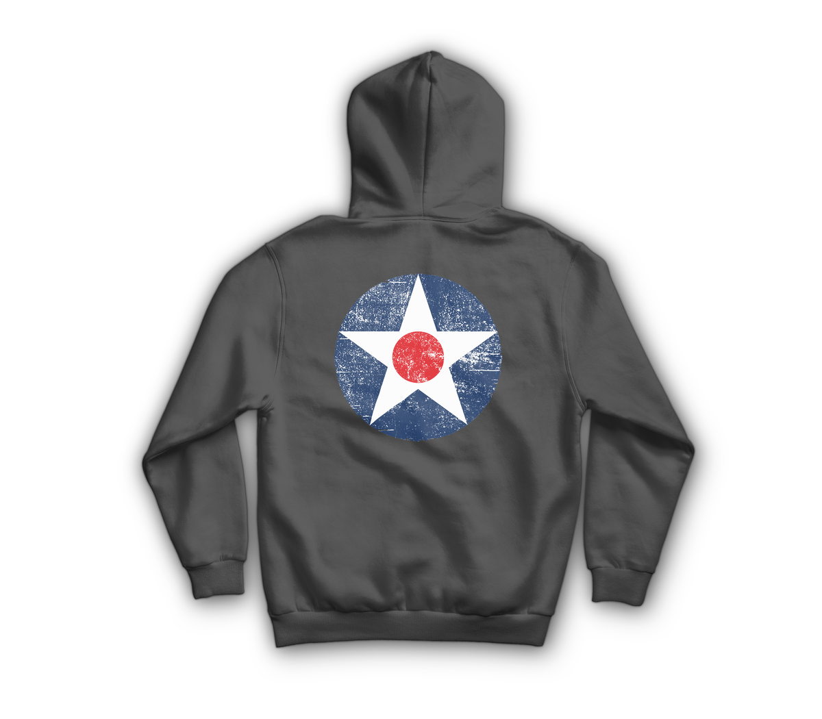 Army Air Corps Hoodie — Charcoal, back
