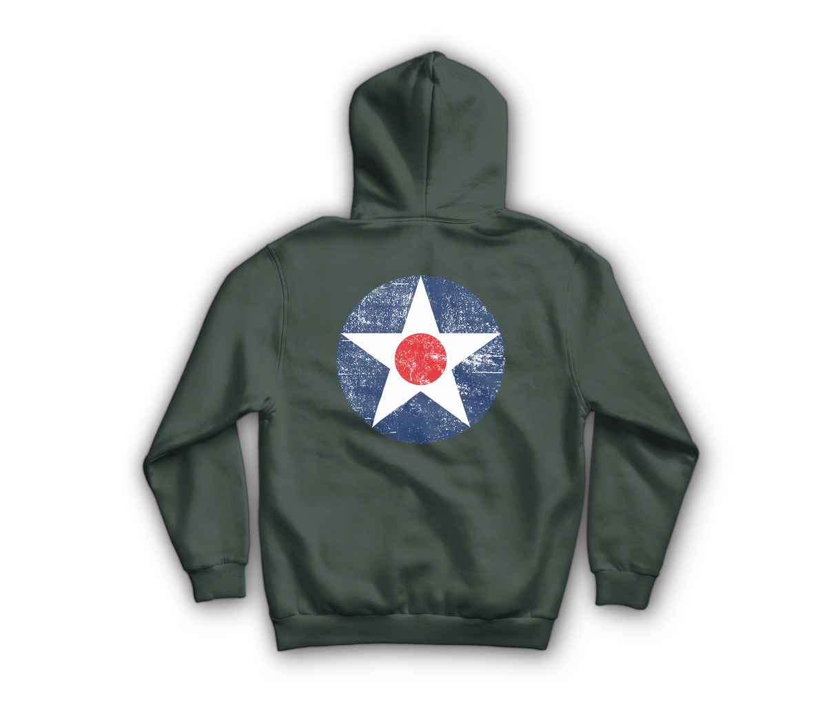 Army Air Corps Hoodie — Forrest Green, back