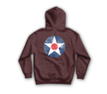 Army Air Corps Hoodie — Maroon, back