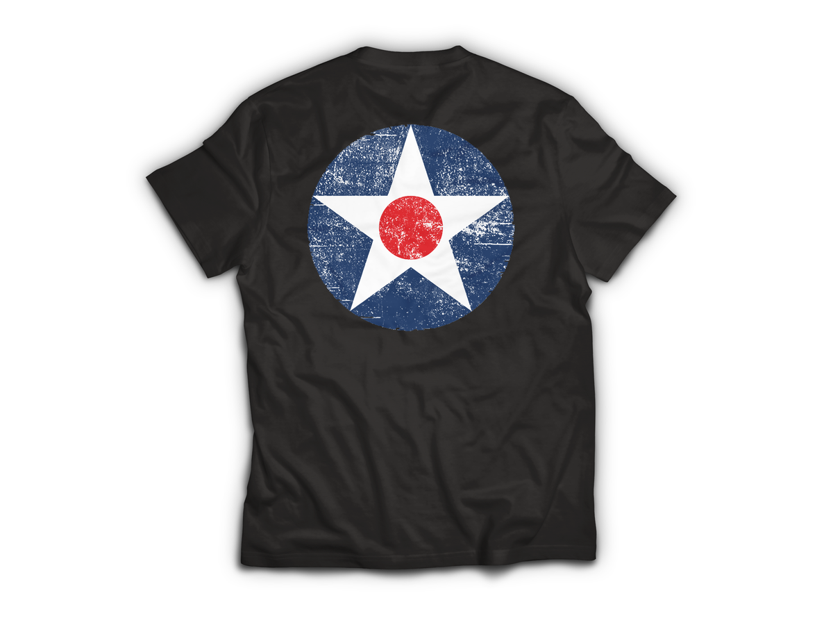 Army Air Corps T-Shirt — Black, back