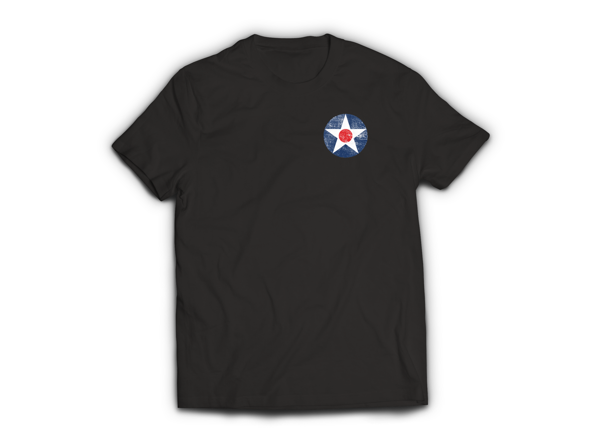 Army Air Corps T-Shirt — Black, front