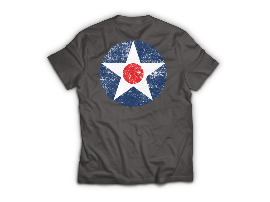 Army Air Corps T-Shirt — Charcoal, back