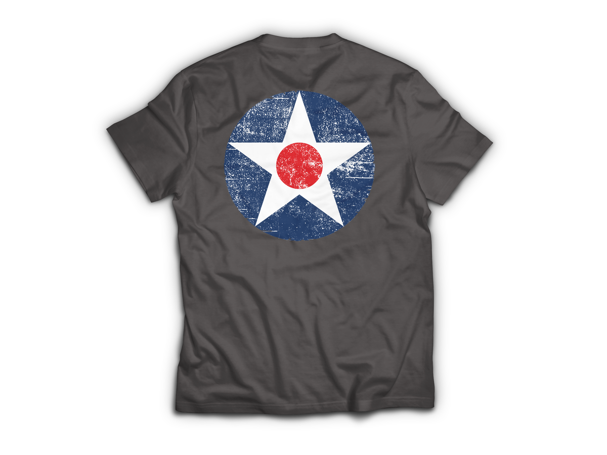 Army Air Corps T-Shirt — Charcoal, back