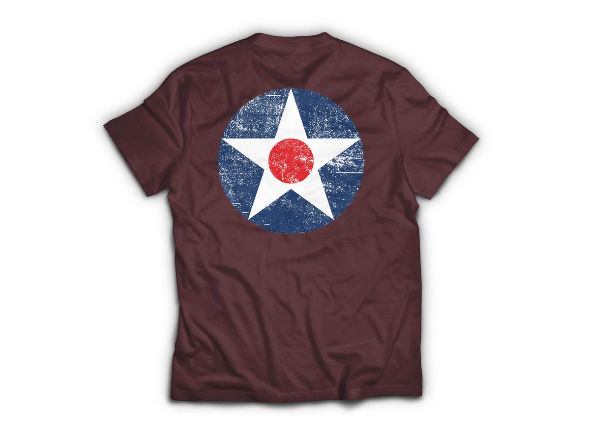 Army Air Corps T-Shirt — Maroon, back