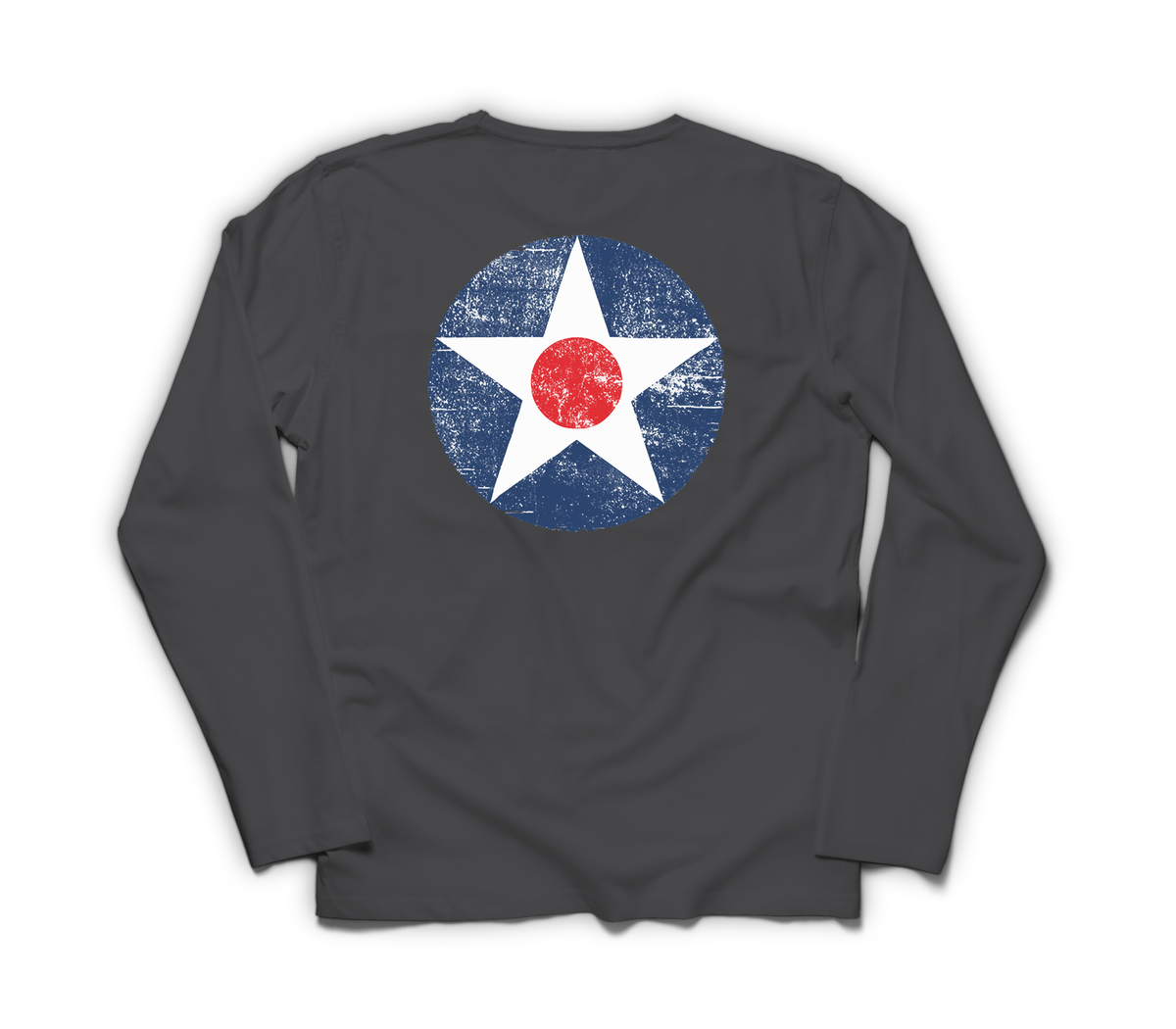 Army Aircorps Long Sleeve — Dark Heather, back