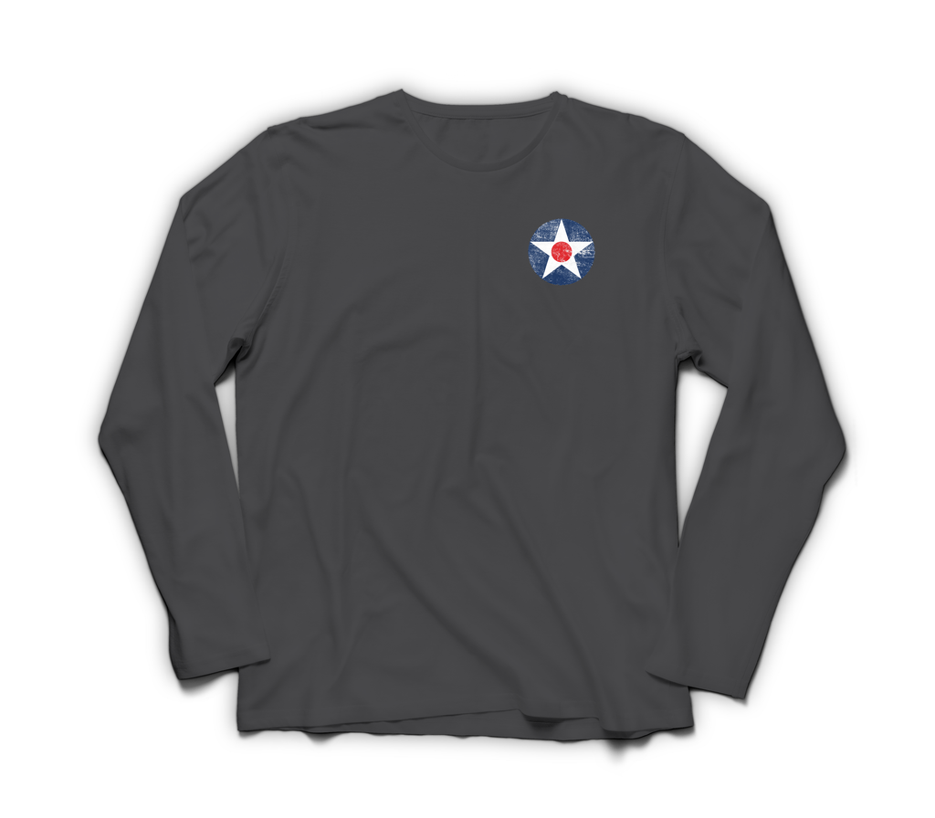 Army Aircorps Long Sleeve — Dark Heather, front