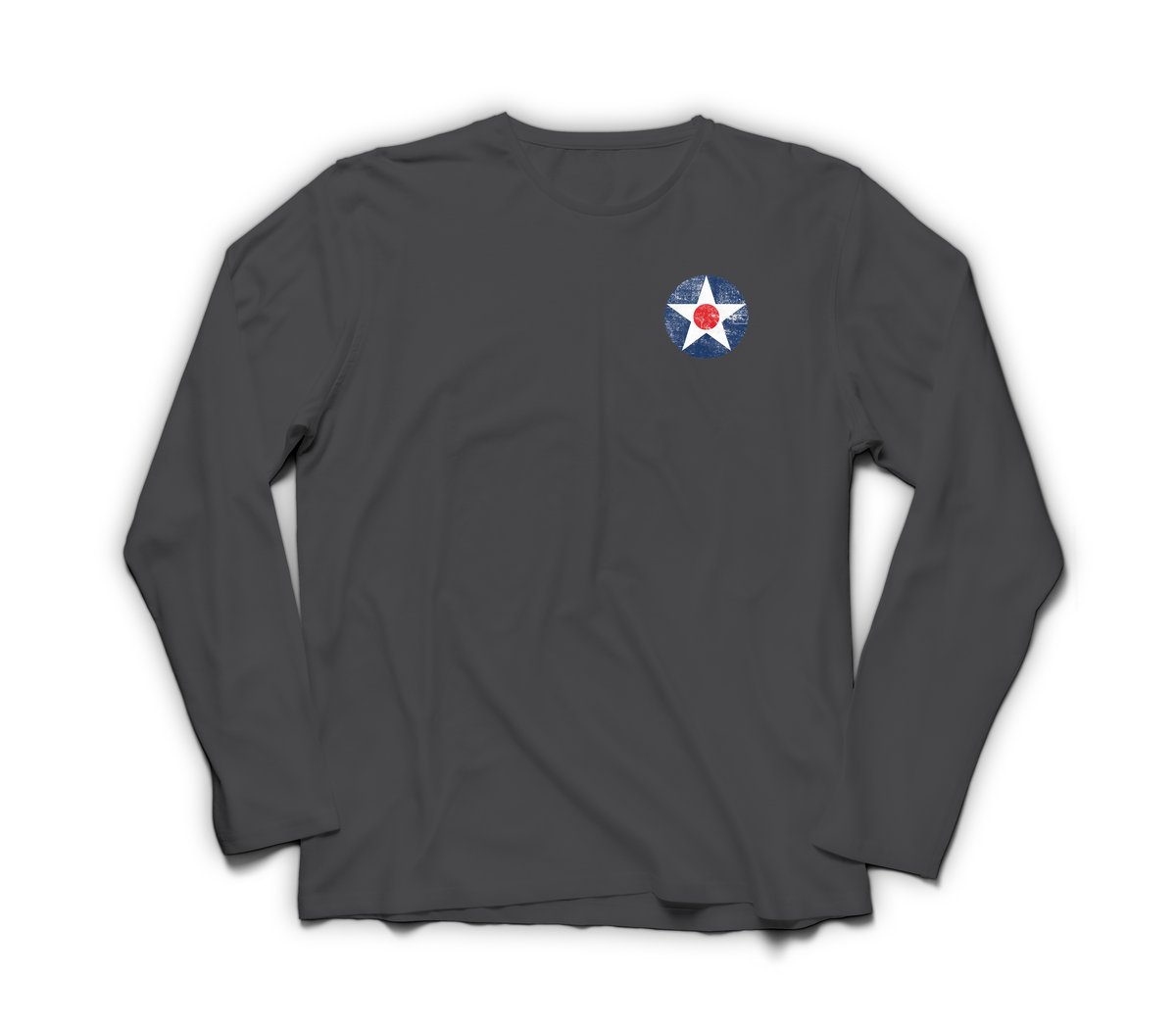 Army Aircorps Long Sleeve — Dark Heather, front