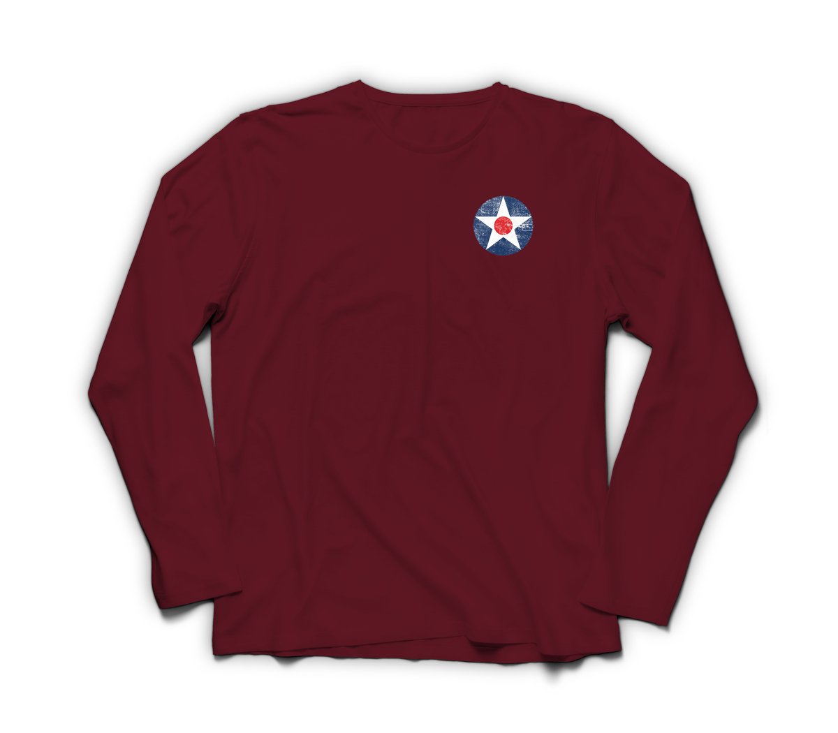 Army Aircorps Long Sleeve — Maroon, front