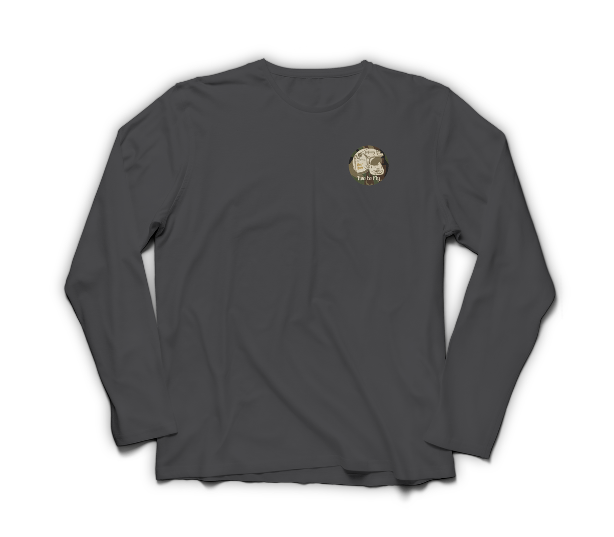 Aviator Prayer Long Sleeve — Dark Heather, front