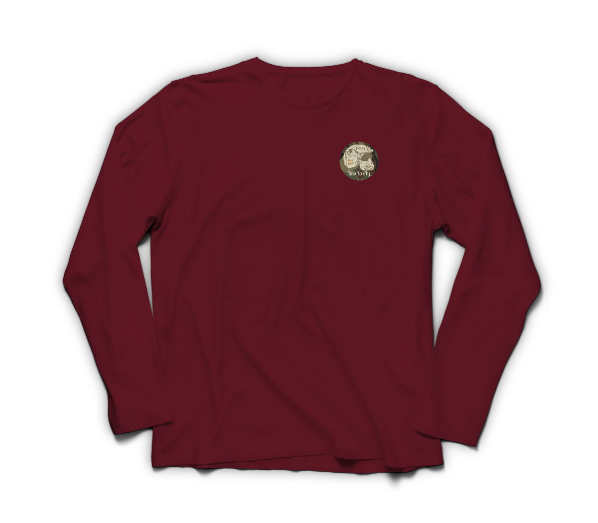 Aviator Prayer Long Sleeve — Maroon, front