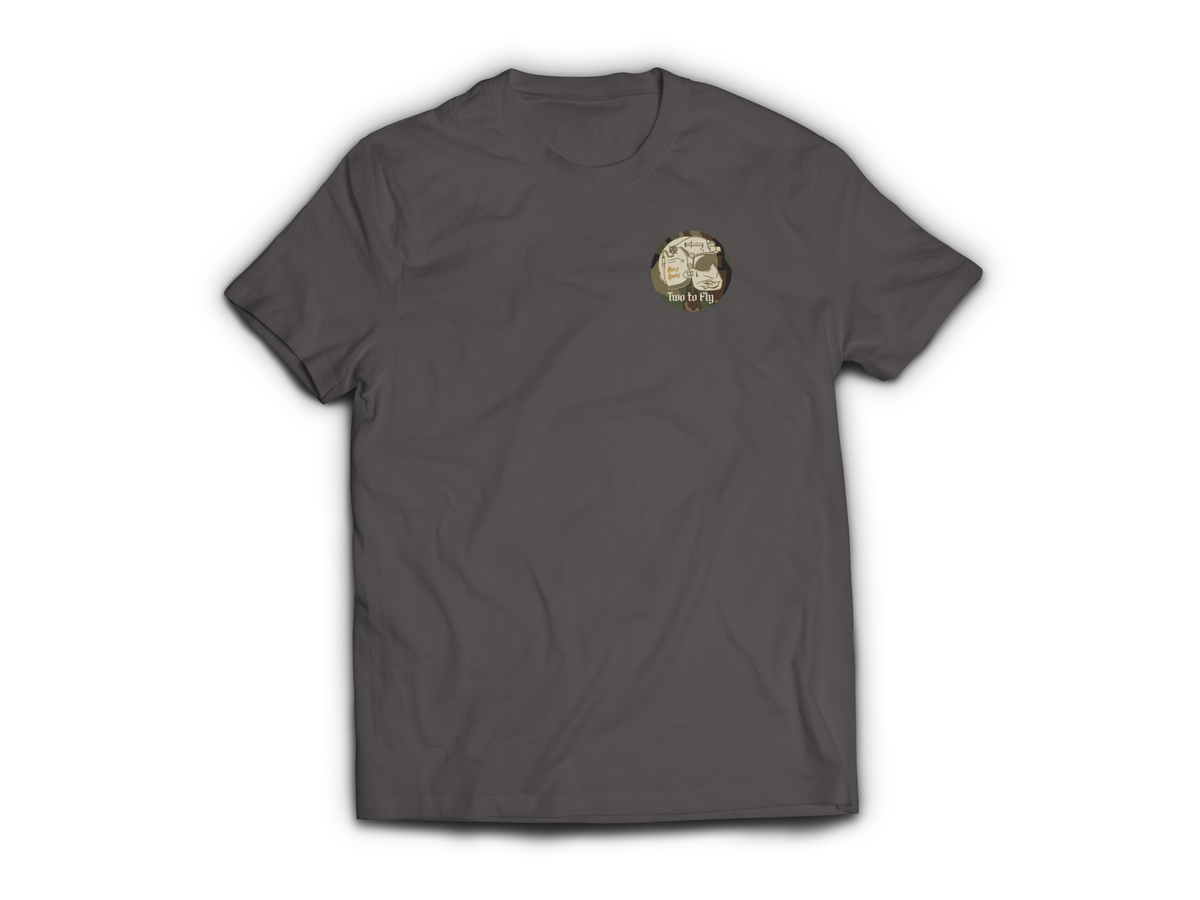Aviator Prayer T-Shirt — Charcoal, front