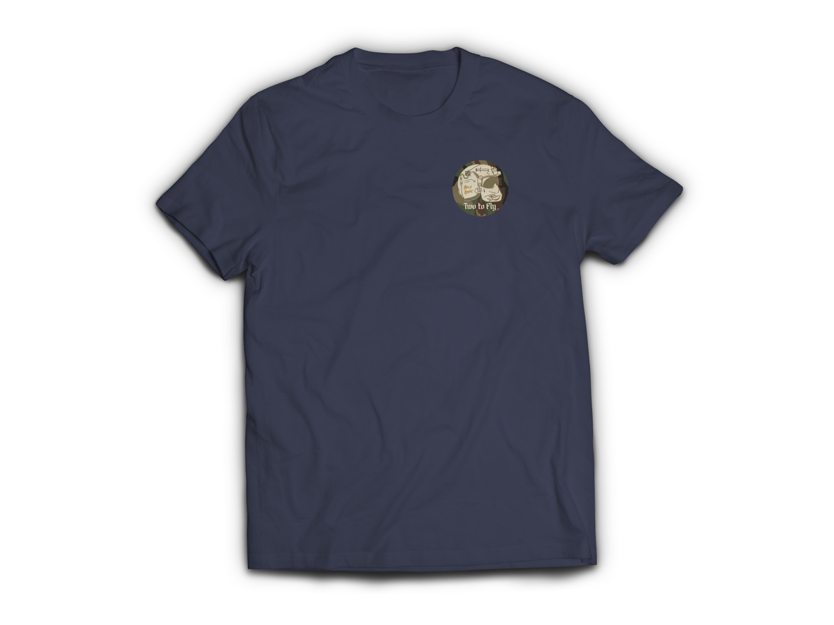 Aviator Prayer T-Shirt — Navy, front