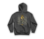 Aviator Prayer Zip Hoodie — Dark Heather, back