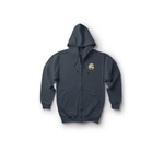 Aviator Prayer Zip Hoodie — Navy, front