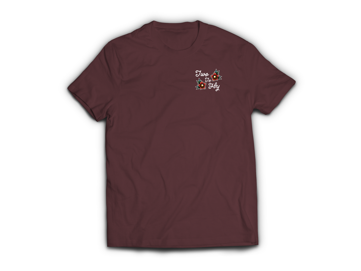 Bent Not Broken T-Shirt — Maroon, front
