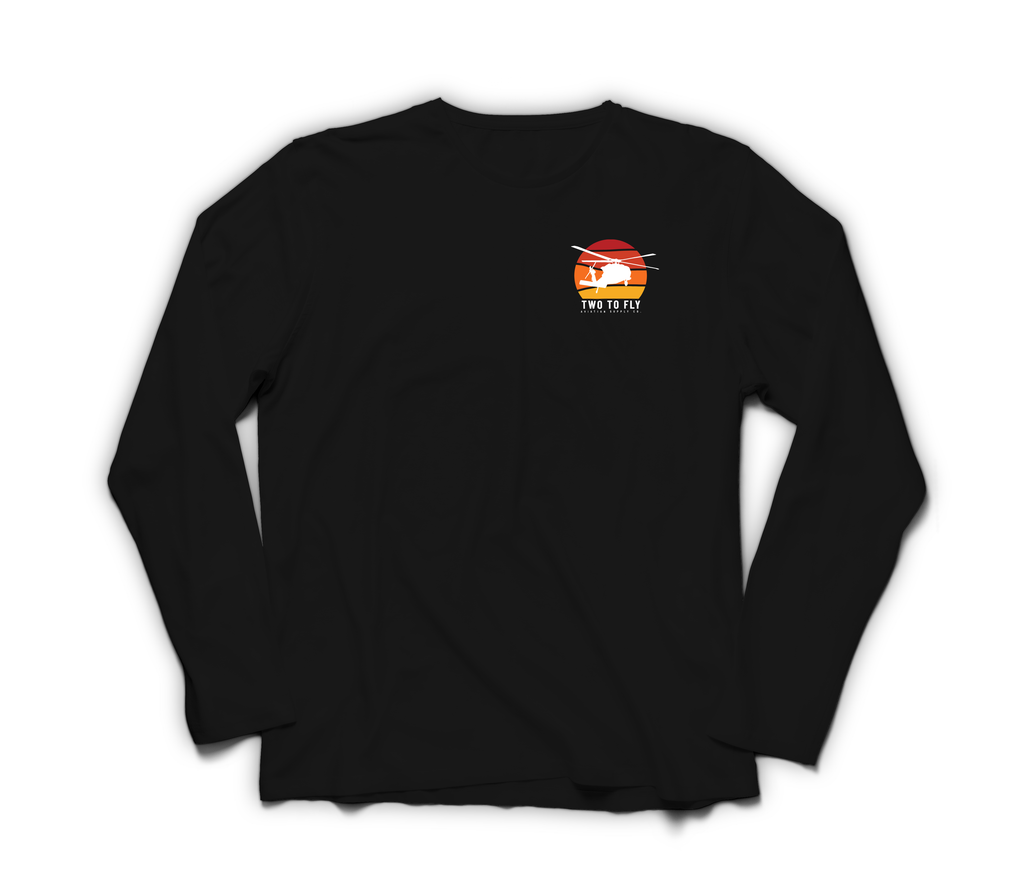 Charlie Don't Surf Long Sleeve — Black, front