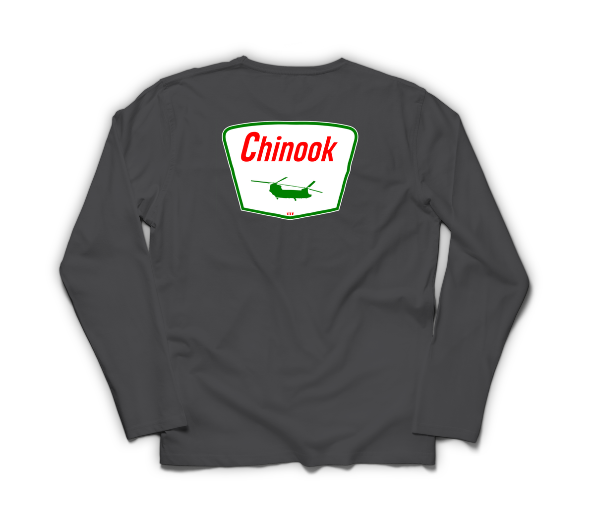 Chinook Service Long Sleeve — Dark Heather, back