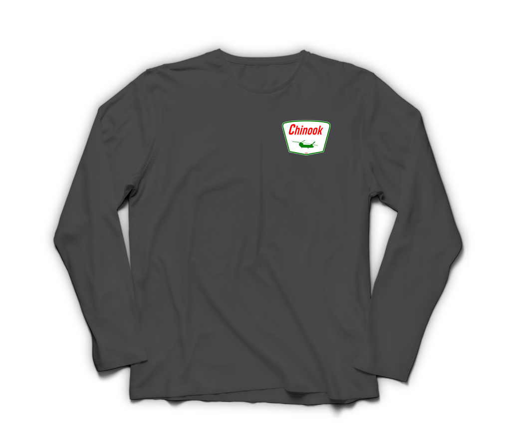 Chinook Service Long Sleeve — Dark Heather, front