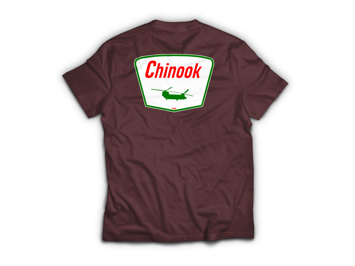 Chinook Service T-Shirt — Maroon, back