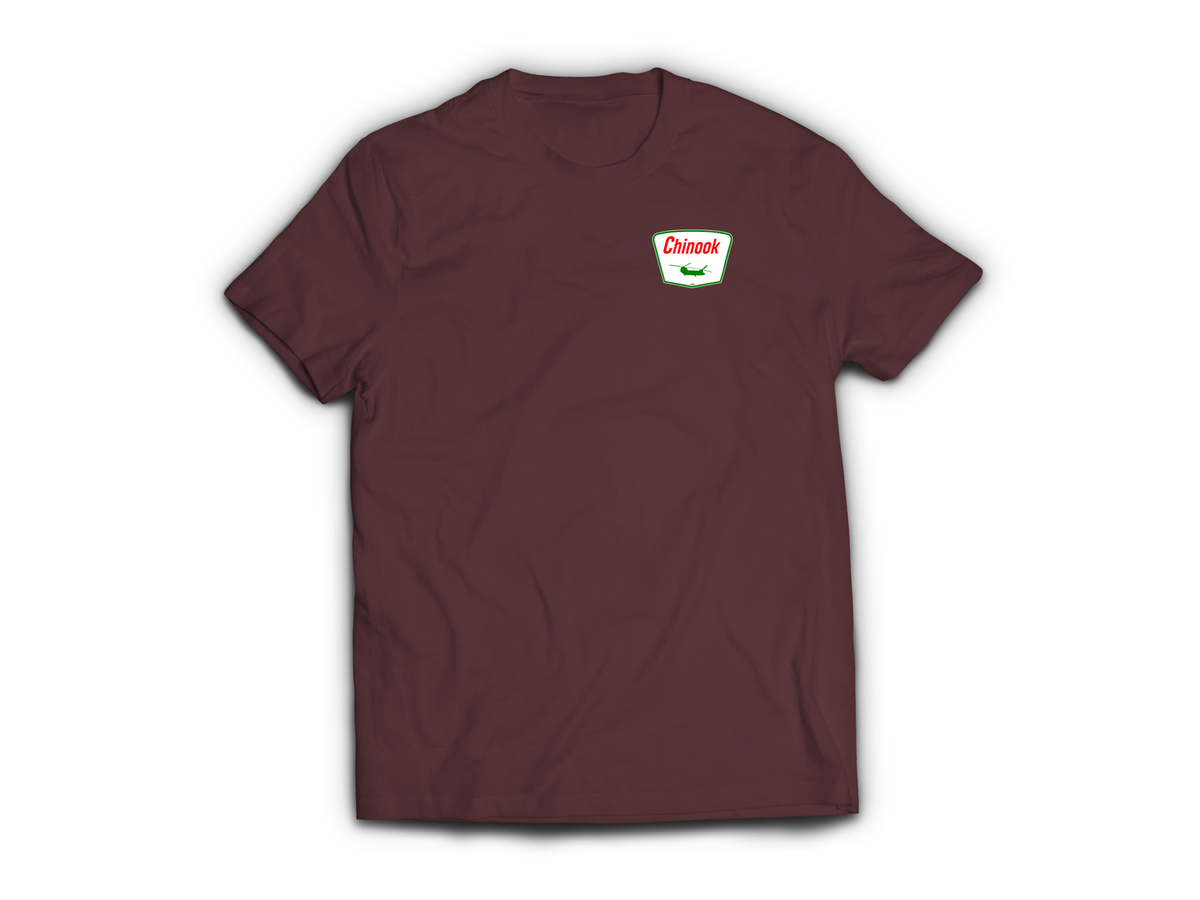 Chinook Service T-Shirt — Maroon, front