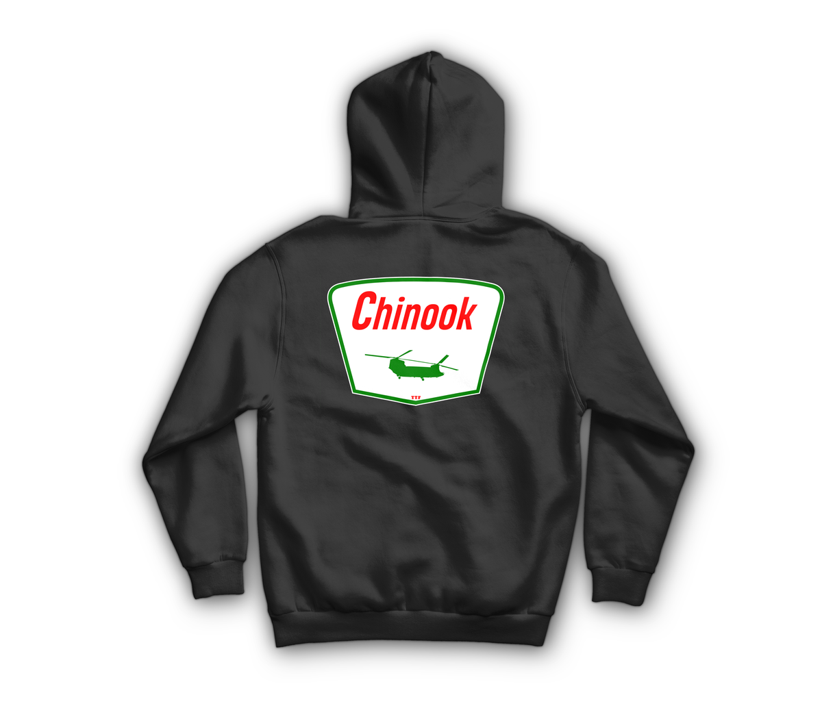 Chinook Service Hoodie — Black, back